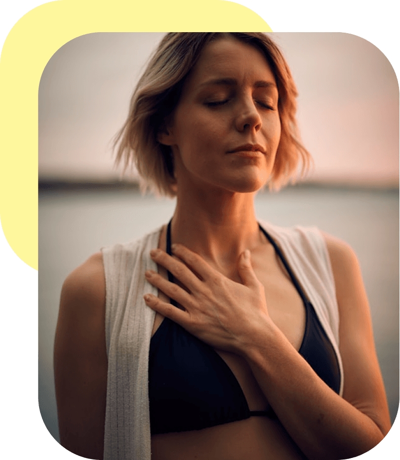 Person in a calm wellness moment